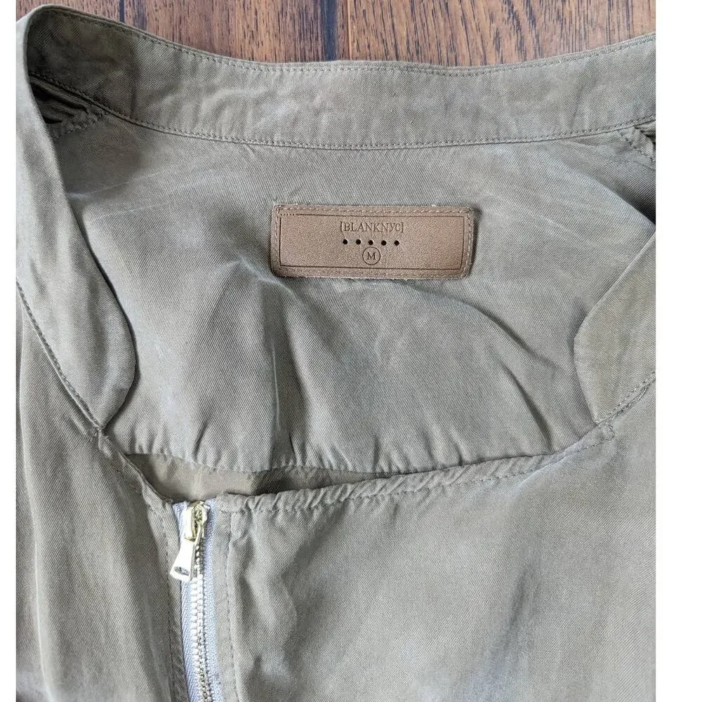 BlankNYC Faux Silk Bomber Jacket M - Picture 5 of 7